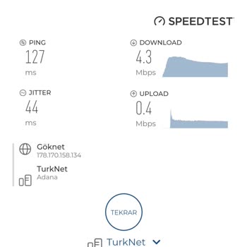 Göknet İnternet'te Düşük Yükleme Hızı