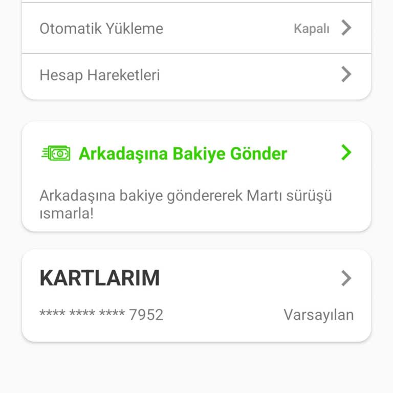 Martı Cüzdan Bakiye İadesi Yapmıyor