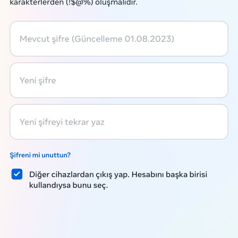 Instagram Şifresi Yenilenmiyor