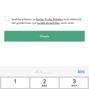 Boyner Uygulaması Numara Değişikliği