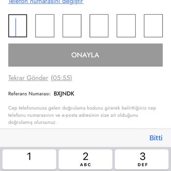 Boyner Uygulaması Numara Değişikliği