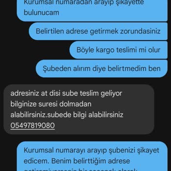 Tunceli Aras Kargo Kargomu Adrese Getirmiyor