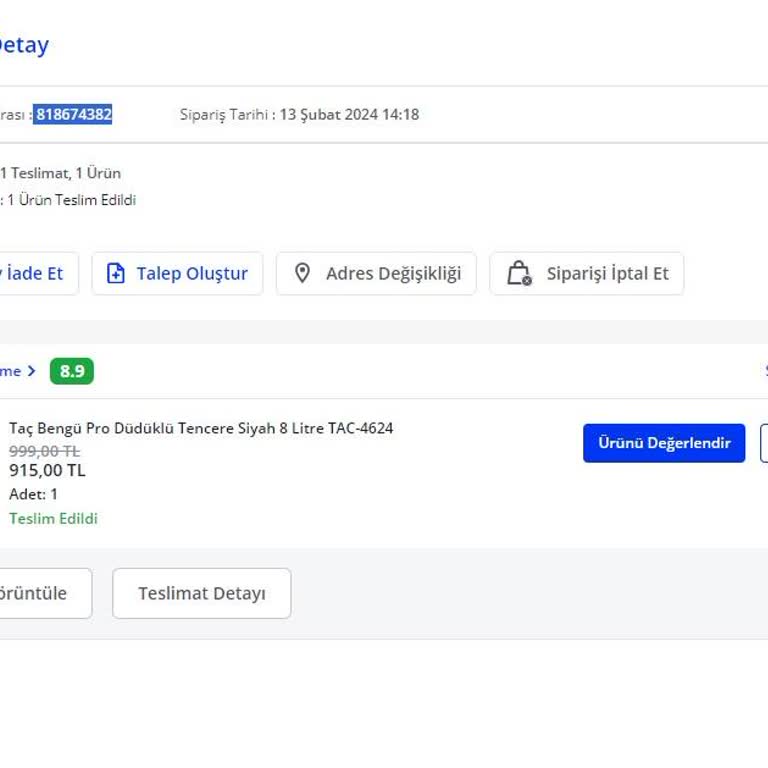 Taç Marka Düdüklü Tencere Pişirmiyor