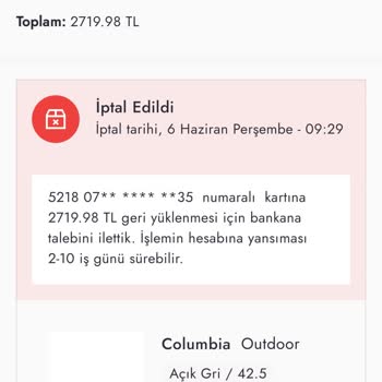 Boyner Siparişimi Herhangi Bir Bildirimde Bulunmadan İptal Etti