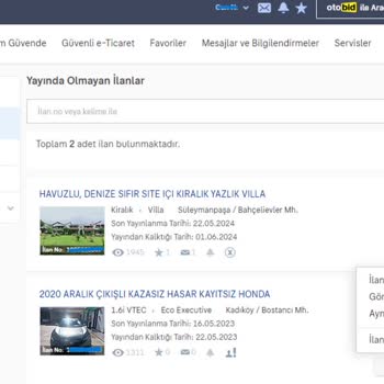 Sahibinden.com İlan Ücreti Ve Eksik Hizmet