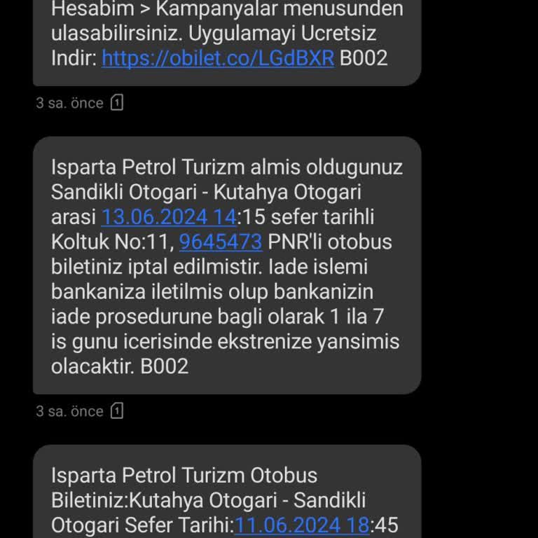 Obilet Yanlış Biletimi İptal Ettiler