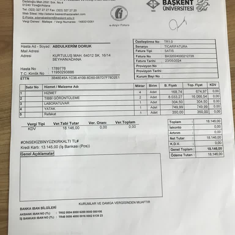 Başkent Üniversitesi Adana Hastanesi Hastane Deneyimi Ve Doktor İletişim Sorunları