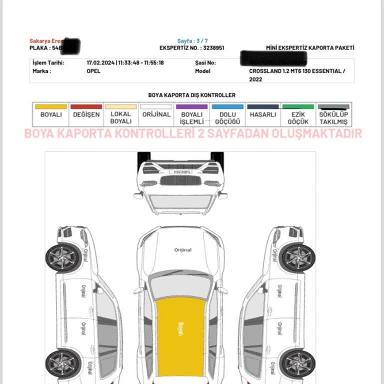 Opel Crossland 0 Km Tavan Boyalı