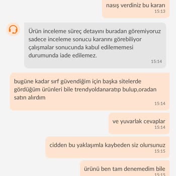 Trendyol Usulsüz İade Reddi