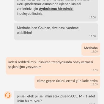 Trendyol Usulsüz İade Reddi