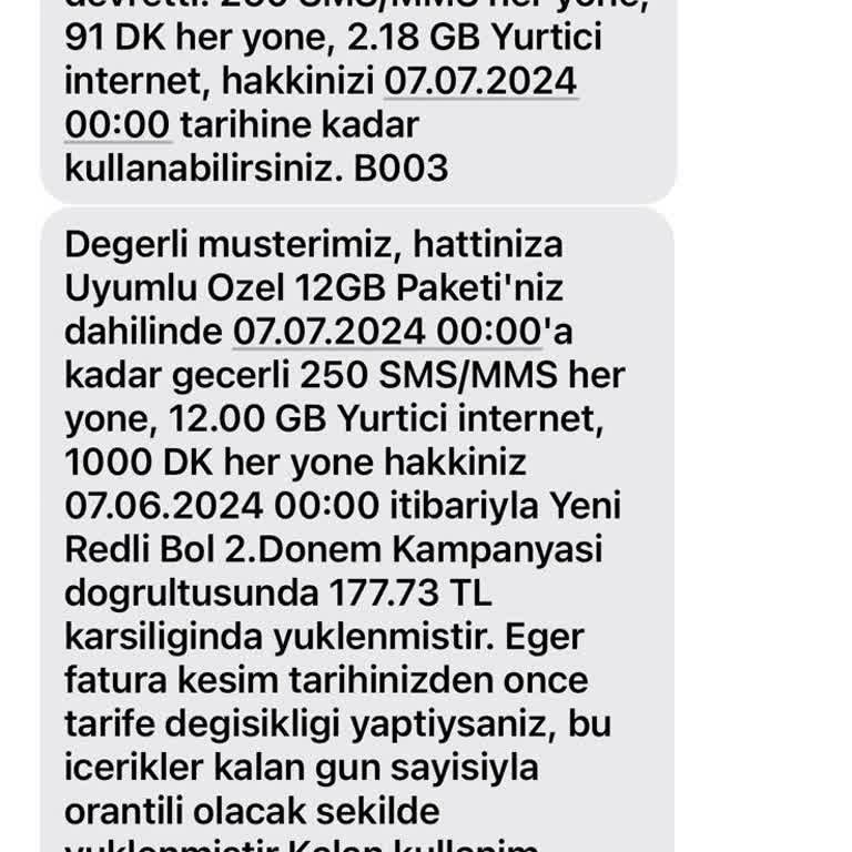 Vodafone 2. Dönem Fahiş Fiyat Artışı
