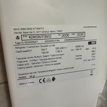 Bosch Buzdolabı Kapak Yönü Değişmiyor, Müşteri Mağduriyeti!