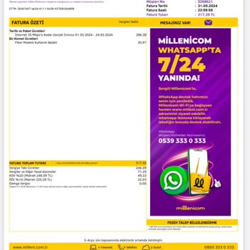 Millenicom Nakil Ve Fatura Şikayeti