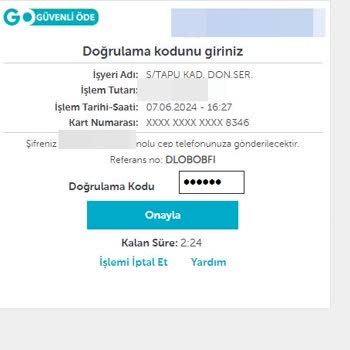 Tapu Ve Kadastro Genel Müdürlüğü (Tapu Döner Sermaye Ödeme Hatası)