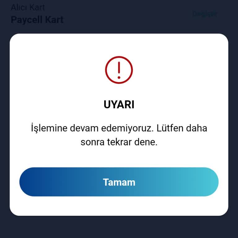 Paycell Kartıma Para Yükleyemiyorum