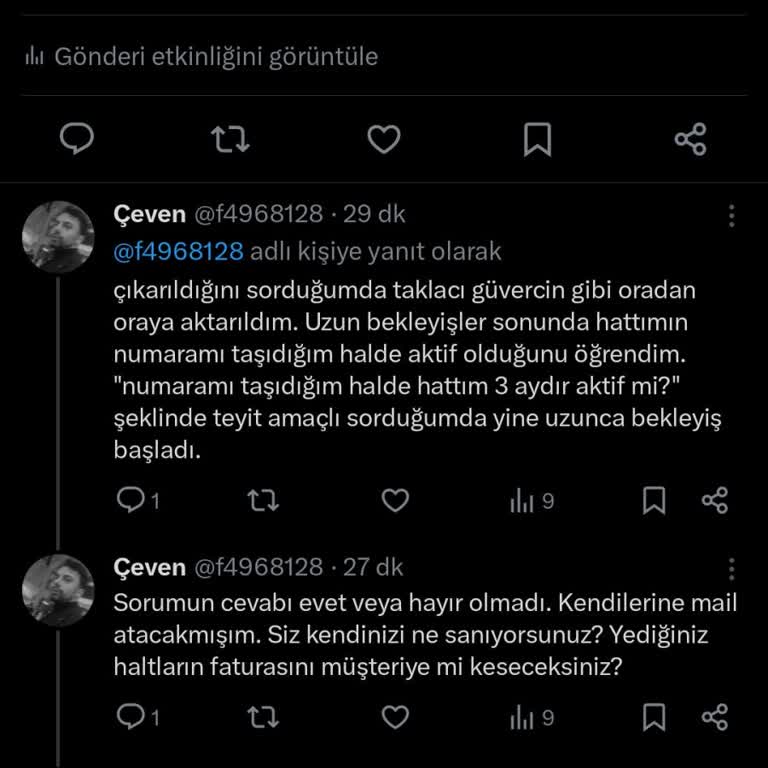 Vodafone Beni Zarara Uğrattı.