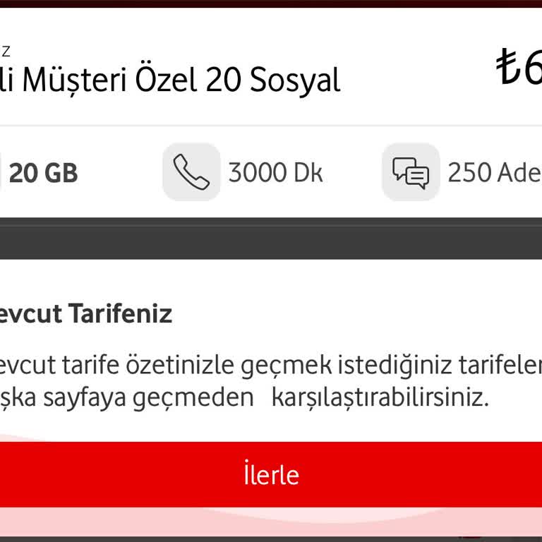 Vodafone A. Ş Fahiş Artış