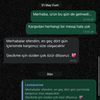 LESEQUENCE Ürünüm Asla Gelmiyor