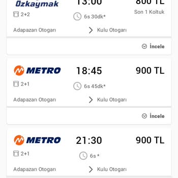Obilet Bilet Satılmıyor Şahsıma