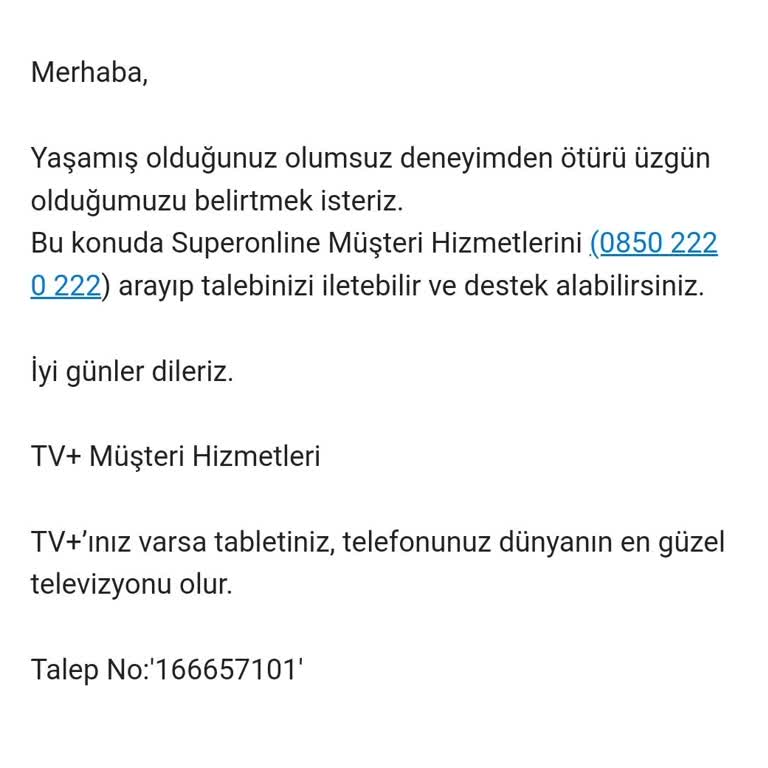Turkcell TV + Vermedikleri Hizmet İçin Cayma Bedeli İstiyor.