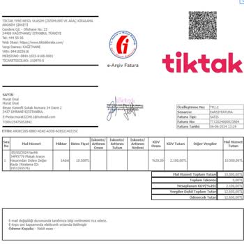 TikTak Kirala Haksız Fatura Ve Lastik Ücreti Şikayeti