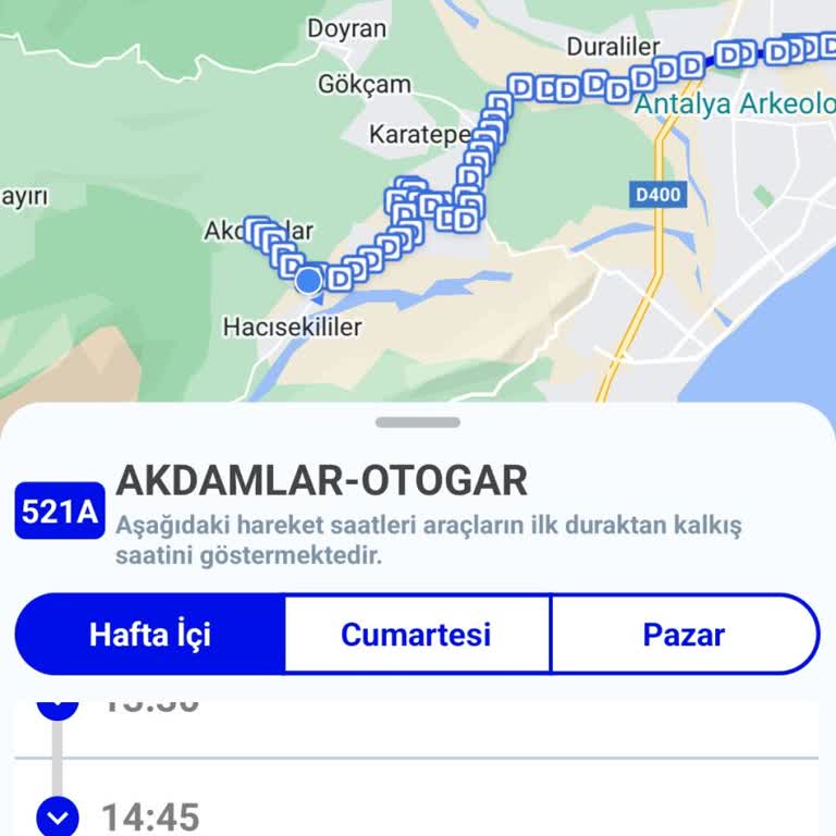 Antalya Büyükşehir Belediyesi Antalya Ulaşım 521a Ve 521b