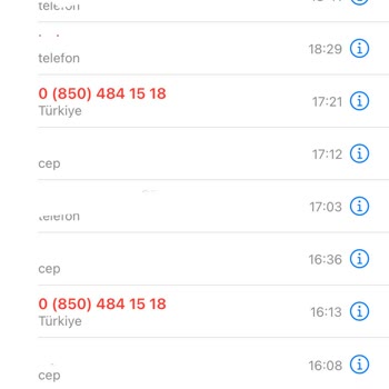 0850 484 15 18 Numara Tarafından Arandım