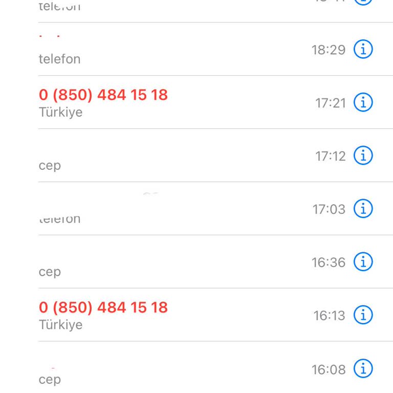 0850 484 15 18 Telefon Numarası Tarafından Arandım