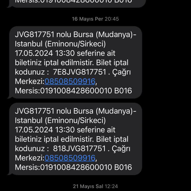 BUDO Bilet İptali Ve Para İadesi