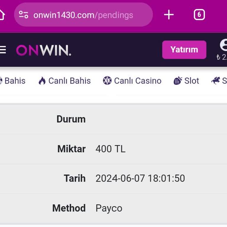 Onwin Hesabımda Kayıp Para Sorunu