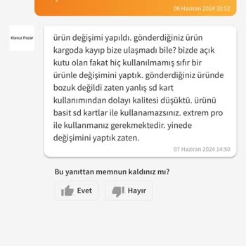 Klavuz Pazar Bozuk Ürün Ve İletişim Sorunlarıyla Karşılaştım