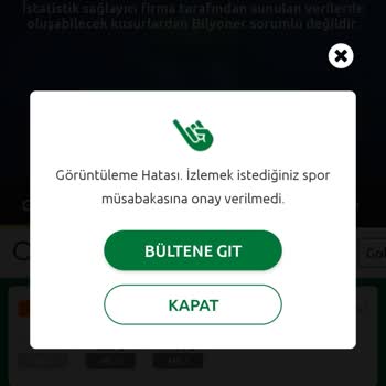 Bilyoner TV Kalitesiz Yayın