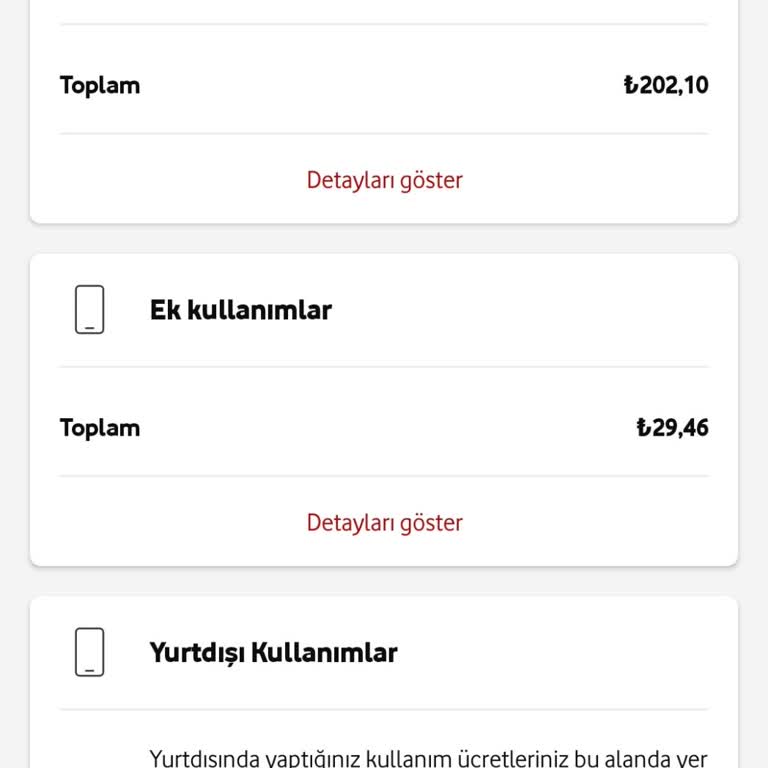 Vodafone Kullanılmayan Yurt Dışı Paketini Faturaya Ekledi