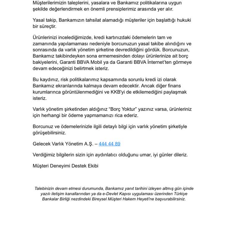 Garanti Bankası Kredi Kartı Borcu Kapanmıyor