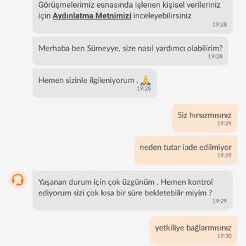 Trendyol Yemek Trendyol GO İade Yapmıyor