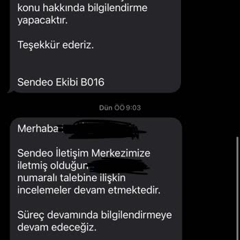 Sendeo-KARGOM Teslim Edilmedi Bilgi Alamıyorum.