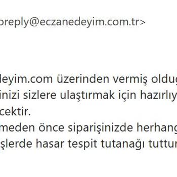 Eczanedeyim.com.tr Firma İle İletişim Yok.