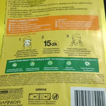 Garnier C Vitamini Maskesi Sonrası Cilt Sorunları