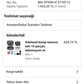 Amazon Ürünümü İptal Etti