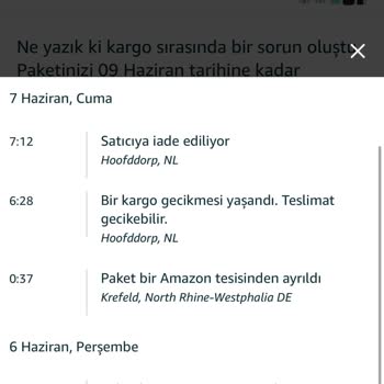 Amazon Ürünümü İptal Etti