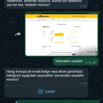 Millenicom İnternet Hizmeti Verememe