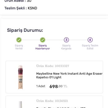 Gratis Pişmanlıksın Siparişim Nerede?