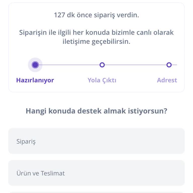 Getir Canlı Destek Eksikliği Ve İlgisizliği