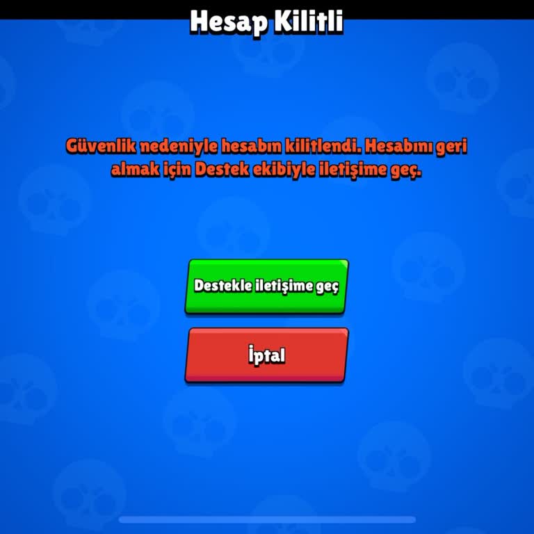 Brawl Stars Güvenlik Sebebiyle Hesap Engellenmesi