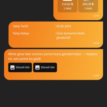 Skin Sensual Yanlış Ürün Gönderdi