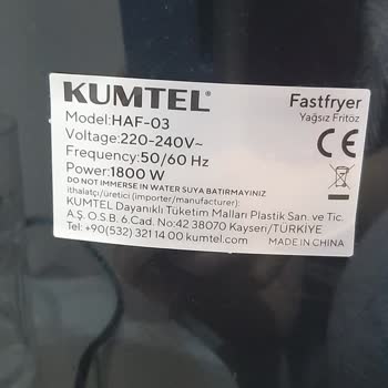 Kumtel Fastfryer Paslanma Sorunu