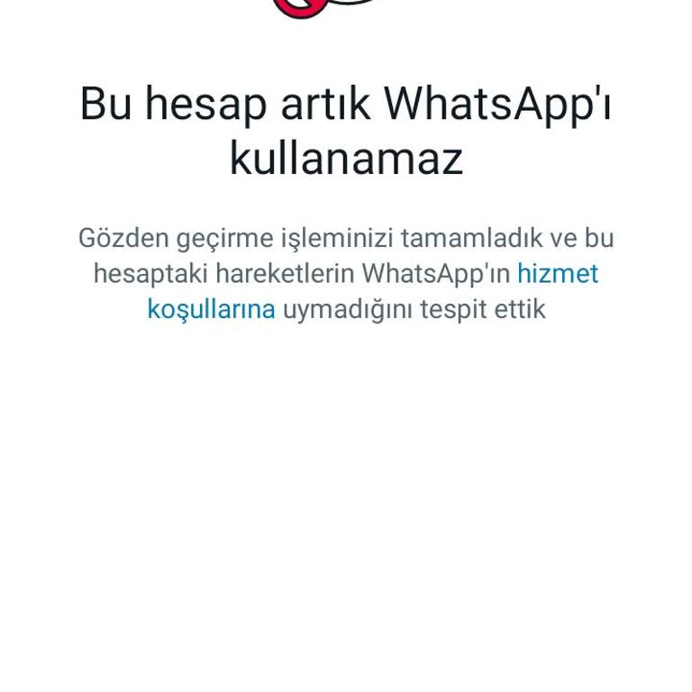 WhatsApp Hesabımı Kullanmıyorum.