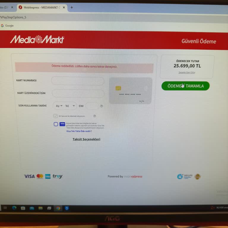 Media Markt İnternet Sitesi Sorunlu