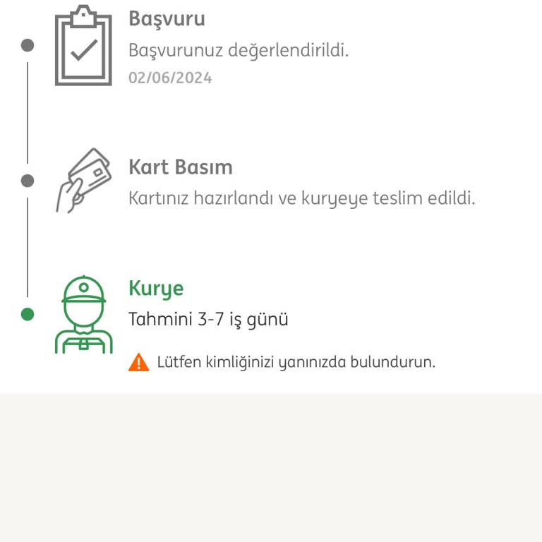 ING Kredim Kartı Kurye Takip No