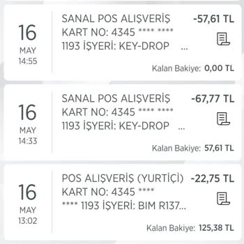 Key-Drop Harcama İtirazı. Hesaptan Çekilen Paraların İadesi